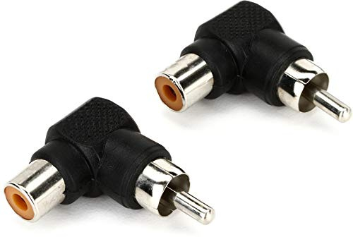 Hosa GRA-259 Right-angle Adaptors, RCA to RCA, 2 pieces