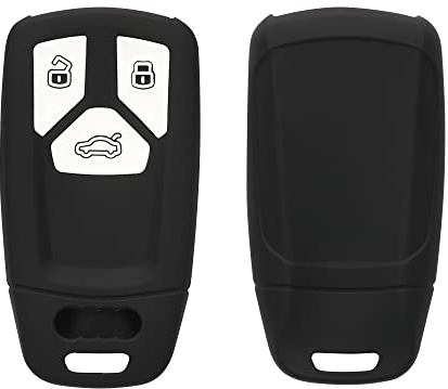 kwmobile Cover Chiavi Auto Compatibile con Audi con 3 tasti Smart Key (solo Keyless Go) - Custodia Protettiva Chiave Auto Copri Telecomando Gomma - Portachiave Macchina Silicone