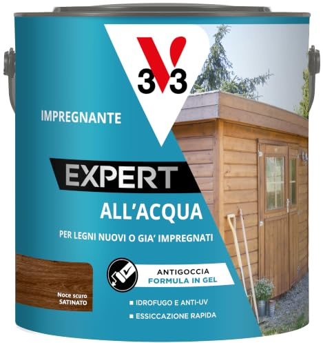 V33 Lasure à l'eau expert 2,5 Lt – Noyer foncé