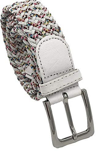 LisaModa Unisex Stretch Flechtgürtel in vielen Farben Weißmulti 015 85-115