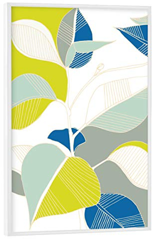 artboxONE Poster mit weißem Rahmen 75x50 cm Natur Rubber fig - Bild gummibaum blätter floral