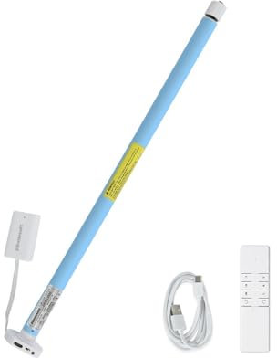 zemismart Tuya Zigbee Wiederaufladbarer Blindmotor,Rolllädenmotor,intelligenter Rohrmotor,Alexa Google Home-Sprachsteuerung,Hub erforderlich (17mm,Motor+R1)