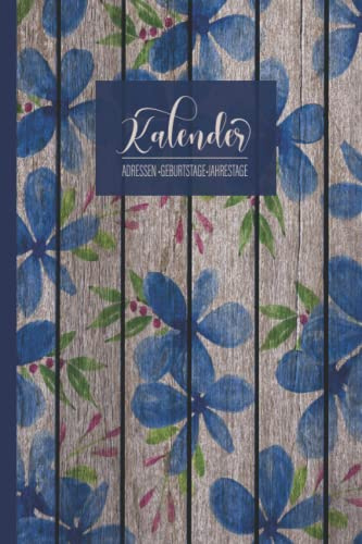 Ewiger Kalender: Dauerkalender zum Eintragen von Geburtstagen, Jahrestagen und Adressen | ca. DIN A5: Geburtstagskalender – jahresunabhängig und immerwährend | mattes Softcover | Holzdesign