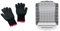 Weber 6670 Premium Handschuhe, Größe L/XL, Grillhandschuhe, bis 260°C & 6481 Deluxe Gemüsekorb 19x24 cm, Grillkorb, für Fisch, Fleisch und Gemüse, aus Edelstahl