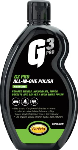 G3 Pro All-in-One Polish 500ml (7251) – Removes Swirls, Scratches & Oxidation – Restores Paintwork with Deep Gloss and Hydrophobic Finish on Paint, Chrome, Plastic & Glass