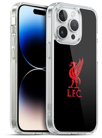 Head Case Designs Offizielle Liverpool Football Club Logo Rot Und Schwarz Liver Bird Gelhülle [Militärischer Schutzgrad] Kompatibel Mit Apple iPhone 14 Pro Und Kompatibel Mit MagSafe