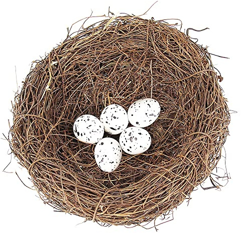 Vogelnest, künstliches Vogelnest, Vogelhäuser, Garten, Natur, Kunsthandwerk, künstliches Vogelnest, Vintage-Vogelkäfig, kreativ für Ostern, Frühlingsdekoration, optisches Geschäft (15 cm)