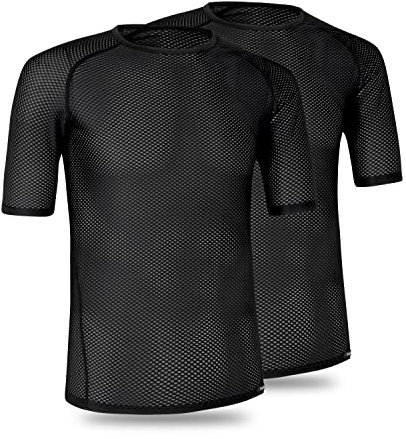 GripGrab Ultralight Kurzarm Fahrrad Unterhemd Herren - Cool Mesh Sommer | 1er und 2er Pack Radsport Funktionsunterhemd, Polygiene Geruchsschutz, Race-Fit, ideal für Rennrad, MTB & Indoor Cycling