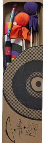 ENSEMBLE DE JEUX DE TIR A LARC POUR ENFANT A PARTIR DE 6 ANS,AVEC CIBLE,ARC ET 2 FLECHES MODELE PAINT SPLATTER