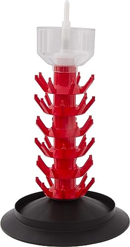 North Mountain Supply Screw Type Bottle Drainer/Drying Tree 50 Bottles - with Deluxe Bottle Rinser