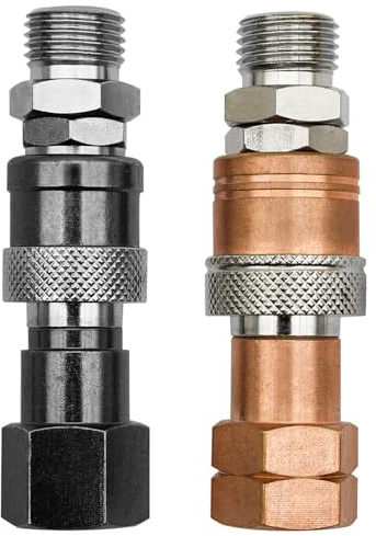 Oxy Acetylene Torch Quick Connects Fittings | Upgraded QDB10 Set with Check Valves | Fit 9/16-18UNF B | Heavy-duty Safe and Durable leak-proof Design |Special Corrosion-Resistant Materials|OEM YBMTE