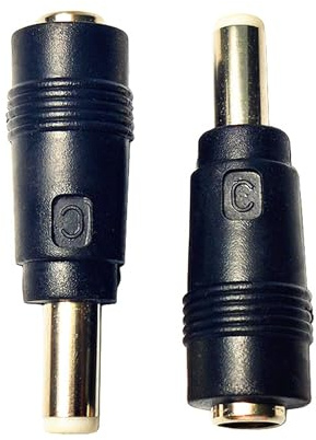 SHANFEILU DC Power Adapter Connector DC5.5x2.5mm Male to5.5x2.1mmFemale2pcs | Female Jack Coupler DC 5521 Female to 5525 Male for Laptop Interface Power Cable Converter
