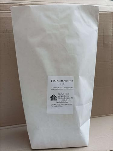 Naturhaus-Kaiser - Huesos de cereza orgánicos (5 kg, para cojín térmico, relleno de huesos de cereza, material de relleno, sacos de huesos de cereza, masaje de pies, terapia ocupacional, fisioterapia…