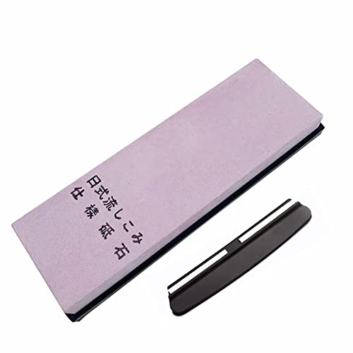 ISCBAFYX Piedra para afilar Cuchillos, Piedra de afilar Japonesa para Afilado Fino, con guía Angular y Almohadillas Antideslizantes de Goma.(Tamaño: 30000 grano/400 g)