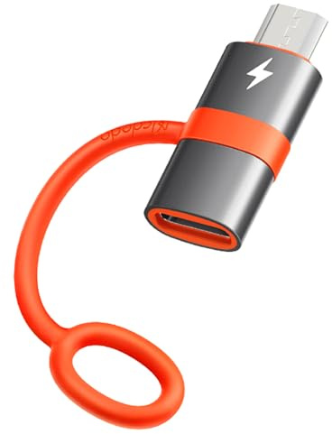 mcdodo USB-C auf Micro-USB Adapter, Buchse auf Stecker, Laden & Daten | USB-C-Kabel für Micro-USB-Geräte: bis 3 A laden, Daten mit 480 Mbit/s übertragen und per Silikonschlaufe griffbereit.