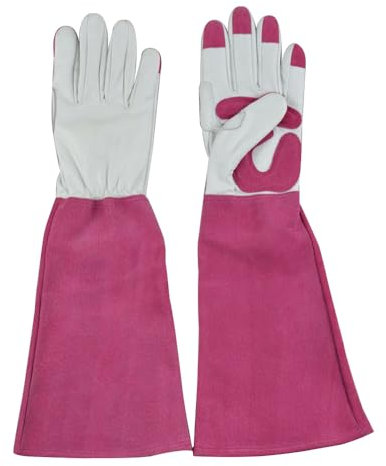 White Rose Gartenhandschuhe, dornensicher, Unkrauthandschuhe, Schutz, Gartenhandschuhe, Handschuhe für Damen und Herren, Outdoor-Aktivitäten, elektrisches Schweißen (L)