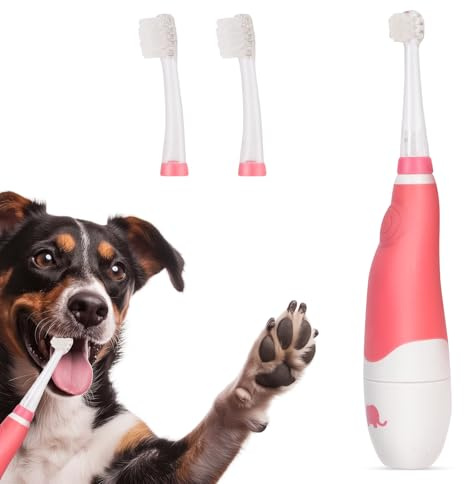 Dog/Cat Electric Toothbrush, Pet Electric Toothbrush with Searchlight/Soft Bristles, Suitable for Small Dogs and Cats