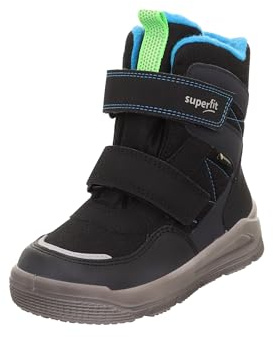 Superfit Mars 0000 - Stivali da neve Gore-Tex con imbottitura calda, 35 EU, colore: Nero/Turchese, Nero Turchese 0000, 35 EU