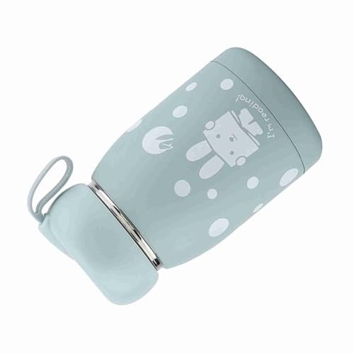 Bouteille en Acier Inoxydable 320 ml avec Motif Mignon – Petite Bouteille Plate Idéale pour Enfants, École ou Bureau