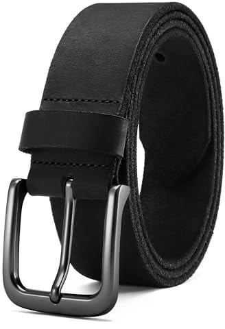 CHAOREN Herren Ledergürtel Echtleder, Herren Gürtel Leder Büffelleder 38mm | Hochwertiger Echtledergürtel, Lässiger Casual Jeansgürtel, Solide Schnalle, Geschenkbox, Klassischer Bequeme, Freizeit Alltag