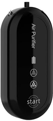 Collar purificador de aire portátil, limpiador de aire portátil, ionizador personal decorativo, colgante ligero resistente, ambientador de para alergias, viajes, 12,5 x 9,5 x 2,5 cm