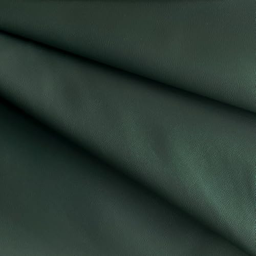 Kunstlädertyg, Metervara, Läderimitation 2 Meter, Mjuk PU-tyg för hantverk, Perfekt för sitsbeläggningar, väskor, soffor och polsterprojekt hemma - 200x160cm (Mörkgrönt, 2M(200X160cm))