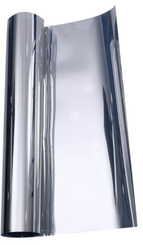 Cabilock 1Rolle Fensterfolie Reflektierende Sonnenschutzfolie UV Blockierende Sichtschutzfolie Zuschneidbar zu Entfernen Hitzeschutz für Türen