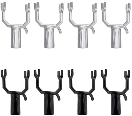 8 pezzi supporti per alberi da frutto,Supporto per stampelle per Albero,supporto per albero da frutto,Supporto per albero in metallo,supporti per rami in metallo(4 neri + 4 argento) per frutteti, ecc