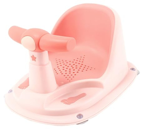 Babys Badewannensitz Rutschfest Ergonomisch aus Pp und Tpe | Kleinkinder, Bequeme Sitzgelegenheit, Rosafarbene Ausführung, Zuhause und Wohnungen Nutzbar