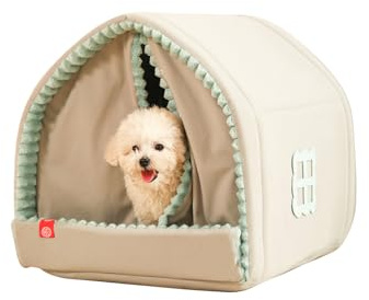 Galatée Katzenhöhlenbett, Niedliches Katzenhaus, Faltbares Haustierversteck, Weiches Und Warmes Haustierzelt, Warmes Hundezelt Für Den Winter, Robustes Und Langlebiges Hundebett(L)