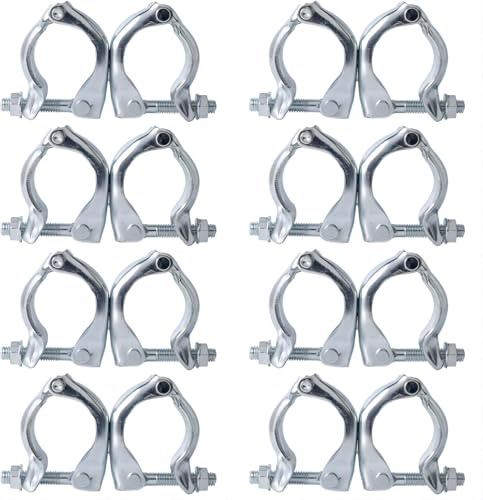 TTBDEHTK Scaffolding Couplers, Scaffold Swivel Couplers, Scaffold Clamps for 42 mm to 48 mm (1.65-1.9) OD Tube, 8 Pack