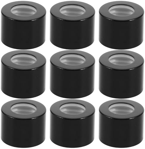 GALPADA Set 10 Tappi Neri in Allumina per Bottiglie di Diffusore Ricaricabili Chiusura per Artigianato DIY e Uso in Auto