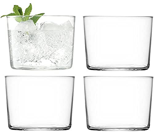 LSA International Gio Tumbler 220 ml Clear | Set of 4 | Dishwasher Safe | GI13