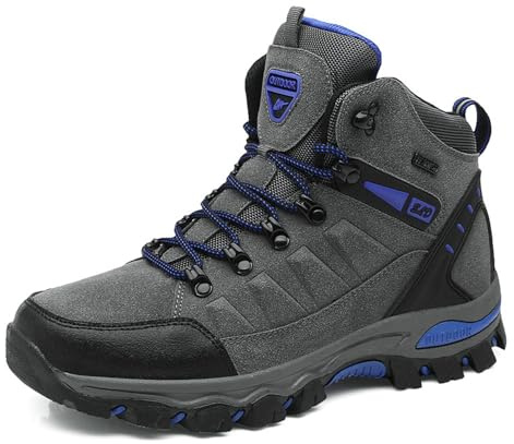 Wowei - Botas de senderismo, impermeables, para exteriores, deportivas, antideslizantes, cómodas, ligeras, de montaña, para trekking, para hombre y mujer, color, talla 42 EU