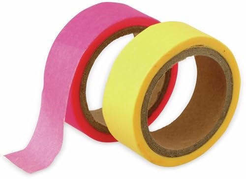 Papierklebeband, Neon, 2 Stück, verschiedene Farben
