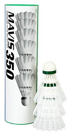 Yonex Mavis 350 Badmintonball weiß 3X6=18 Stück Nylonshuttle Farbe: grün/langsam