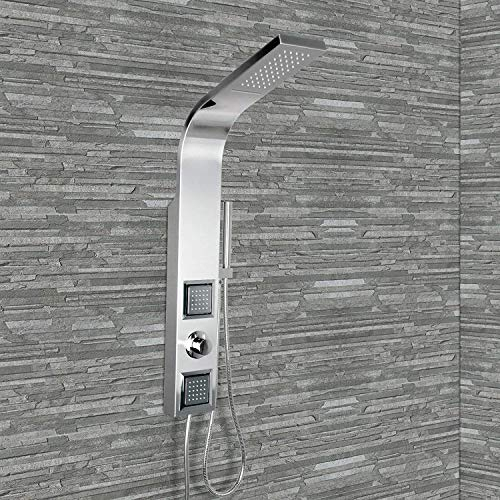 Premium Edelstahl Duschpaneel Duschsäule Duschset Regendusche k31 Steinkirch