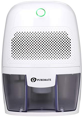 PureMate Dehumidifier 600ml Compact and Portable Mini Air Dehumidifier for Damp, Mould, Moisture in Home, Kitchen, Bedroom, Bathroom, Caravan, Garage Office, Basement - White