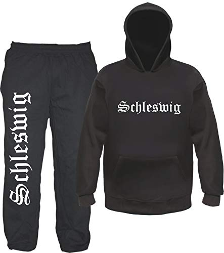 sostex Schleswig Jogginganzug - Altdeutsch - Jogginghose und Hoodie S Schwarz