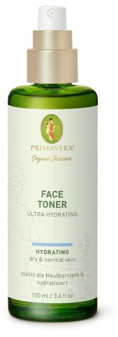 PRIMAVERA Face Toner - Ultra Hydrating 100ml - Naturkosmetik - Belebendes Gesichtswasser für normale bis trockene Haut - stärkt die Hautbarriere und befeuchtet - vegan
