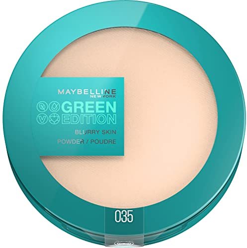 Maybelline New York Matte Powder, Moisturising with Pore Refining Effect, Vegan Formula with Natural Ingredients, Green Edition Blurry Skin Powder No.25, 1 Piece