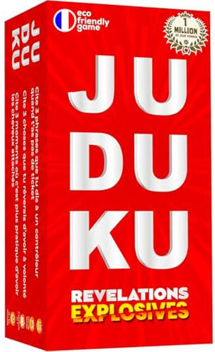 JUDUKU Gesellschaftsspiele Explosive Enthüllungen | Kartenspiel Neu | Gesellschaftsspiele für Erwachsene, ideal für Abend oder EVJF | Lustiges und originelles Geschenk