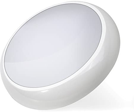 Bright Source LED 2D Polo Bulkhead Luminaire Wall & Ceiling Fitting, 9W 14W 18W All-in-One Switchable Wattage & Colour Temperature 3000K 4000K 6000K, IP65, IK08