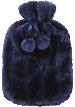 Solo custodia per acqua - Custodia in pelle sintetica peluche da 2 litri (2000 ml), custodia per acqua calda Copertina morbida per acqua per un comfort duraturo Solo Delr