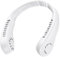 Deyaah Portable Neck Fan, 3000mAh Neck Fan 360° Bladeless Cooling Personal Fan Rechargeable Hand-free Fan with 5 Speeds for Travel, Outdoor, Home, Office, School, Camping (White)