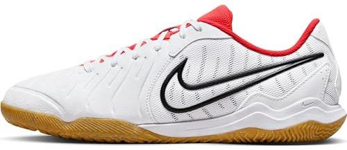 Nike Tiempo Legend 10 Academy IC Chaussures de Football pour Salle et terrains durs, Blanc/Noir/Crimson, 40 EU (7 US)