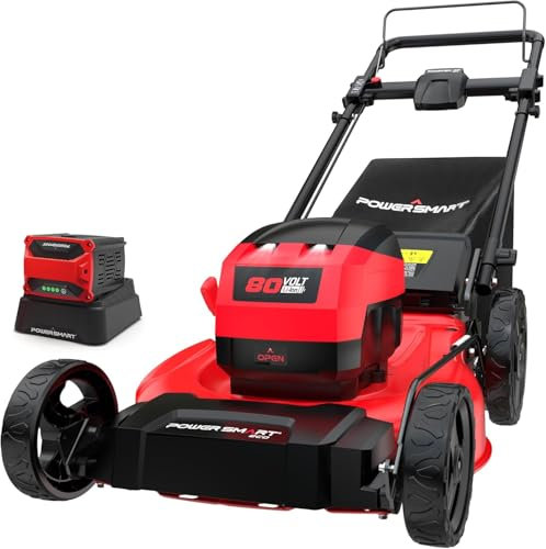 PowerSmart 80 V MAX 21 Tagliaerba a spinta senza fili, tagliaerba a batteria brushless 3 in 1 con batteria da 6,0 Ah e caricatore (DB2821)