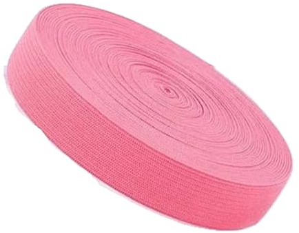 40M 20Mm 25Mm Ropa Colorida Costura Cintura Gruesa Banda Elástica Ancha Banda De Goma, Melon rojo, 25mm