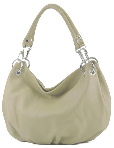 modamoda de IT40 Damen Leder/Nappaleder Schultertasche Medium handmade in Italy