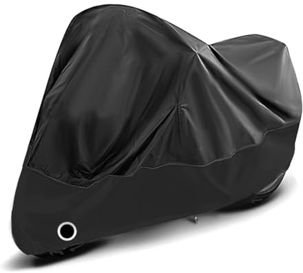 Motorcycle Cover Waterproof Outdoor for All Season,96 Outdoor Bike Cover with Lock-Hole for Protection,Practical Motorcycle Accessories Bicycle Cover Fit Most Electric Vehicle (Black)